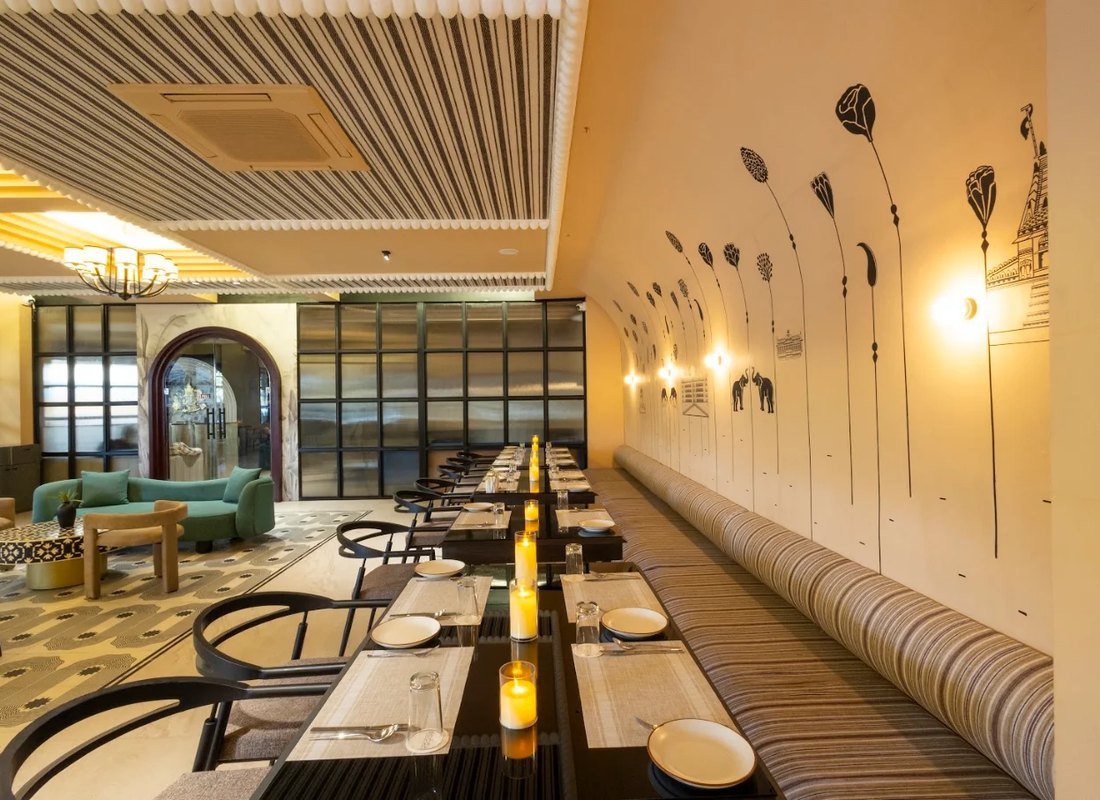 Indian thali and breakfast spread at Rawla Udaipur