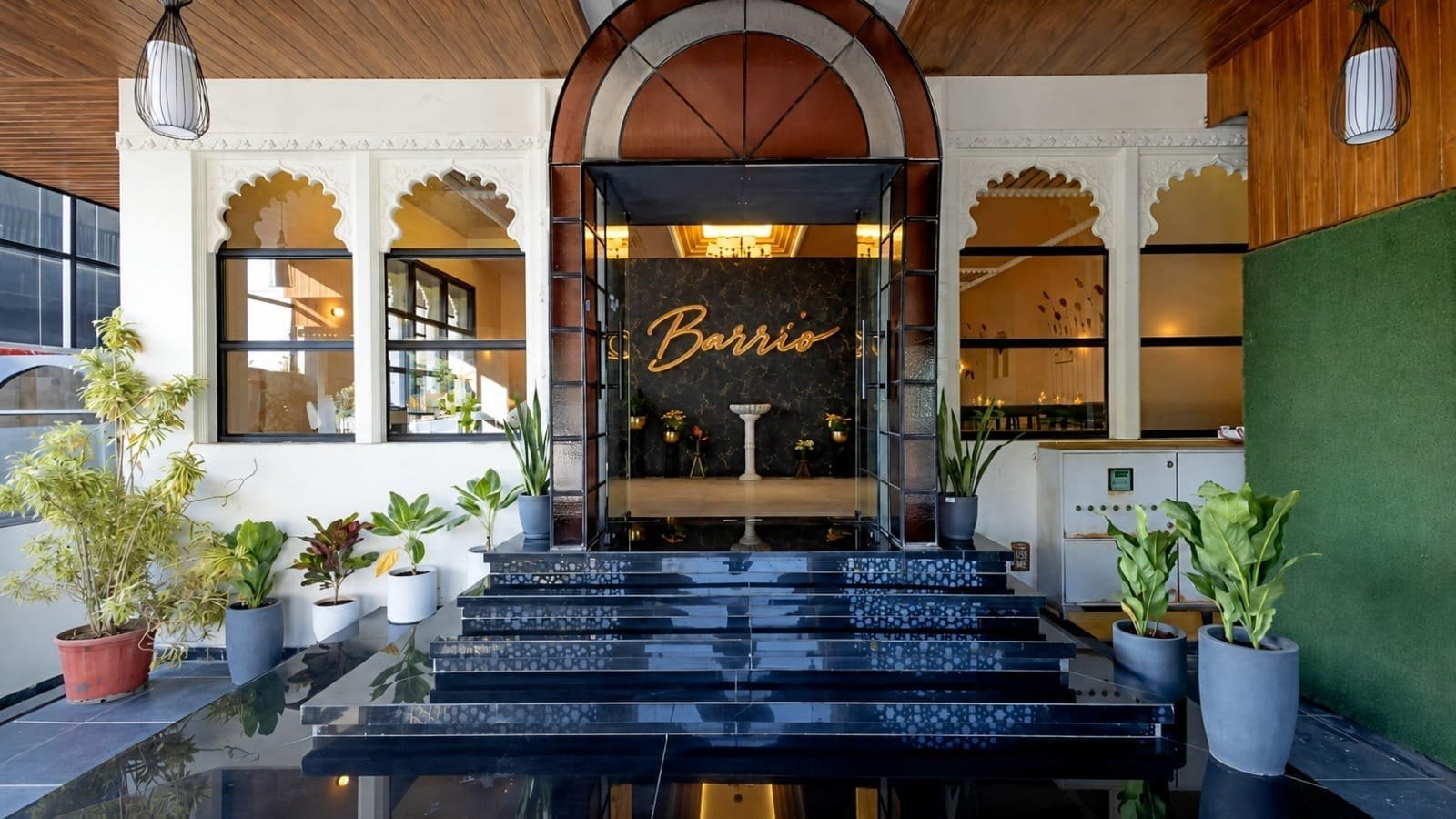 Barrio Italian restaurant set for dinner at Rawla Udaipur